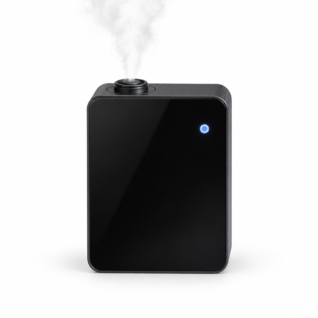 Difusor de Aromas Inteligente ideal para el Hogar, Hoteles, Oficinas y Tiendas Departamentales, con Aplicación, Ecológico, para Aceites Esenciales y Fragancias